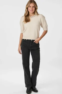 Best Neo Noir Maia Stone Knit Blouse 162914 124