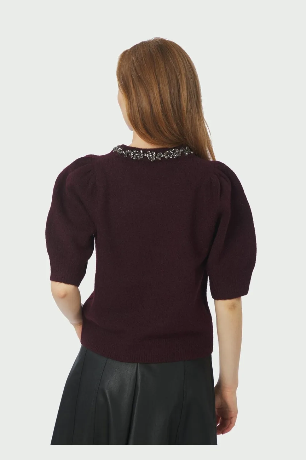 New Neo Noir Maia Stone Knit Blouse 162914 682
