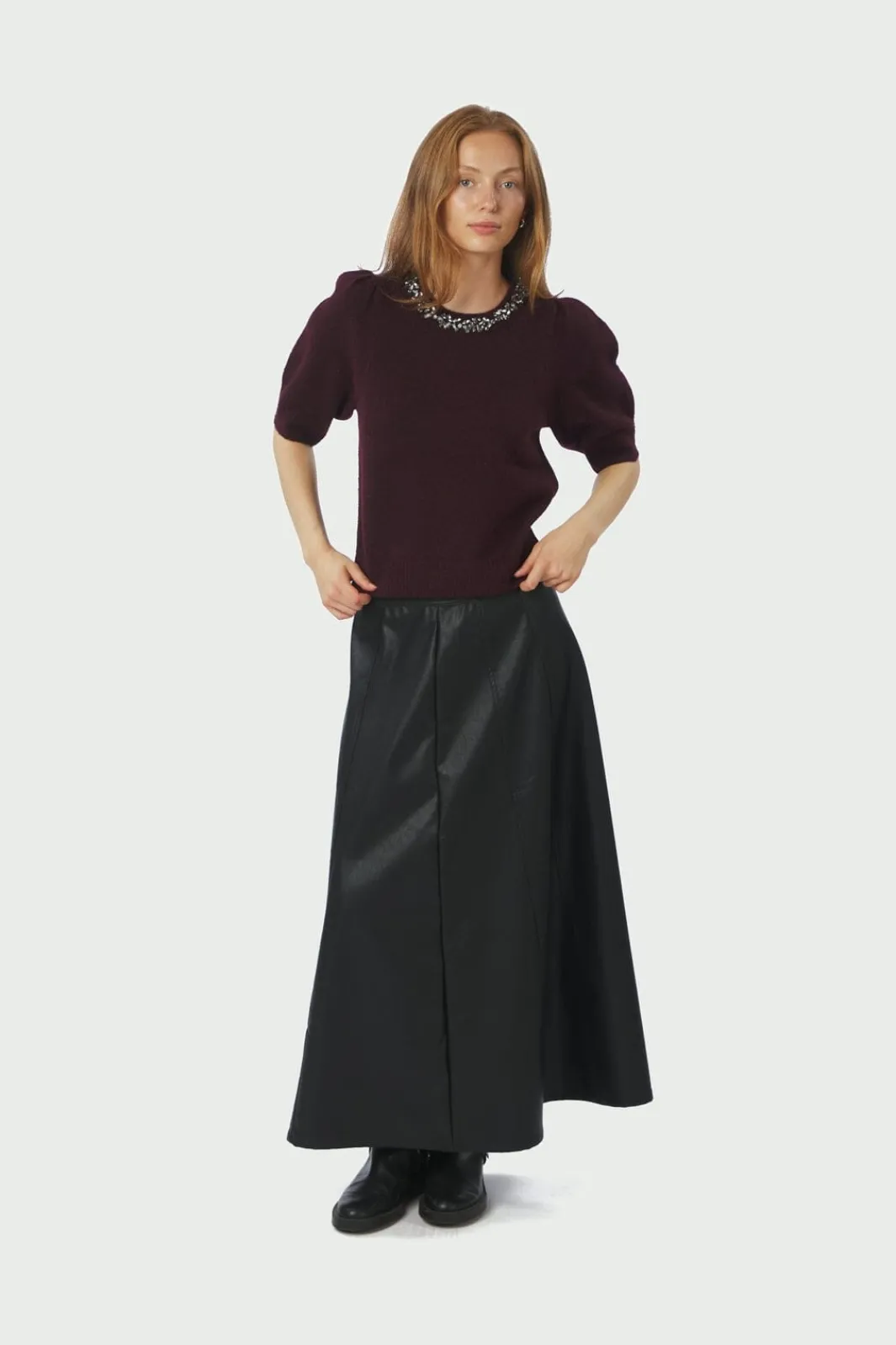 New Neo Noir Maia Stone Knit Blouse 162914 682