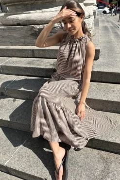 Outlet Continue Maja Skirt Small Stripe 14970 Brown Small Stripe