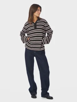 Online Neo Noir Mala Polo Knit Blouse 167213 676