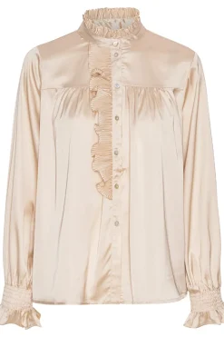 Discount Continue Malika Pleat L/S Champagne