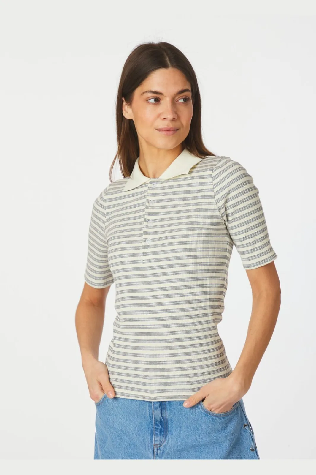 Online Neo Noir Manama Stripe Blouse 165287 145