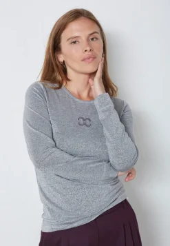 Best Co´Couture Mannycc Lurex Emb L/S Tee 33210 930