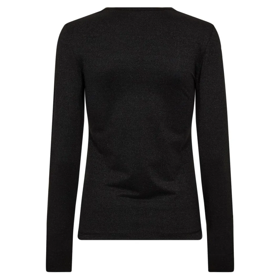 New Co´Couture Mannycc Lurex Emb L/S Tee 33210 96
