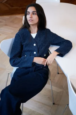 New Neo Noir Manua Denim Structure Jacket 164145 534