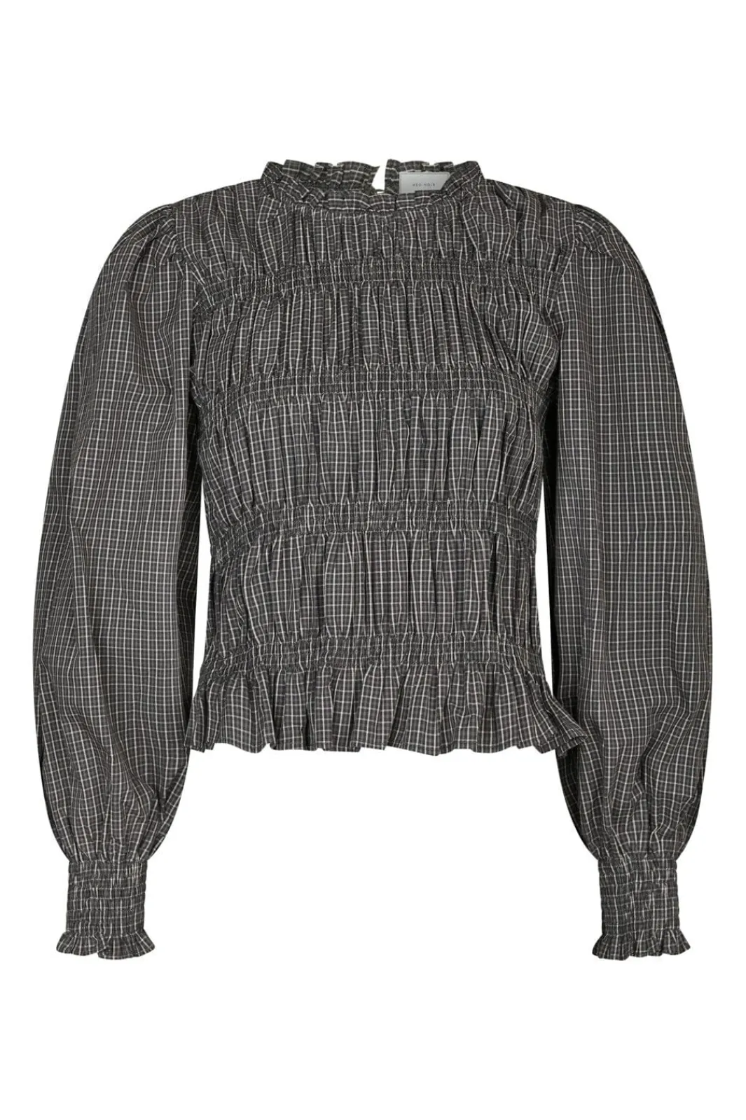 Discount Neo Noir Marcia Check Blouse 166893 132