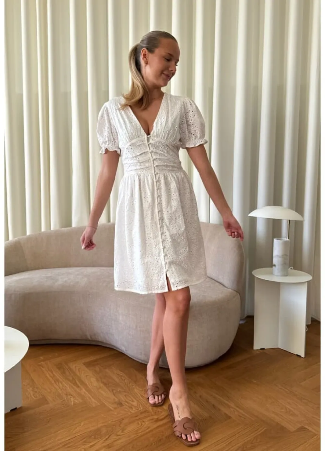 Discount BYIC Marieic Dress we White Embroidery