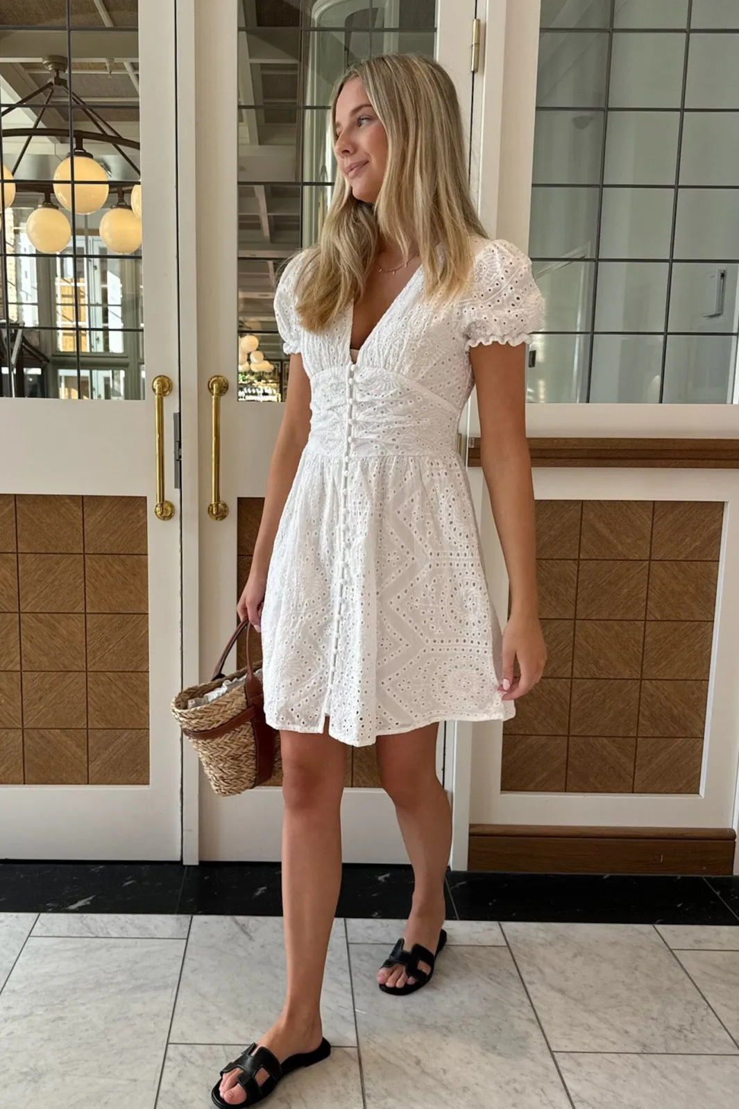 Discount BYIC Marieic Dress we White Embroidery