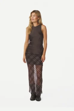 Online Neo Noir Marlise Check Mesh Skirt 167207 676