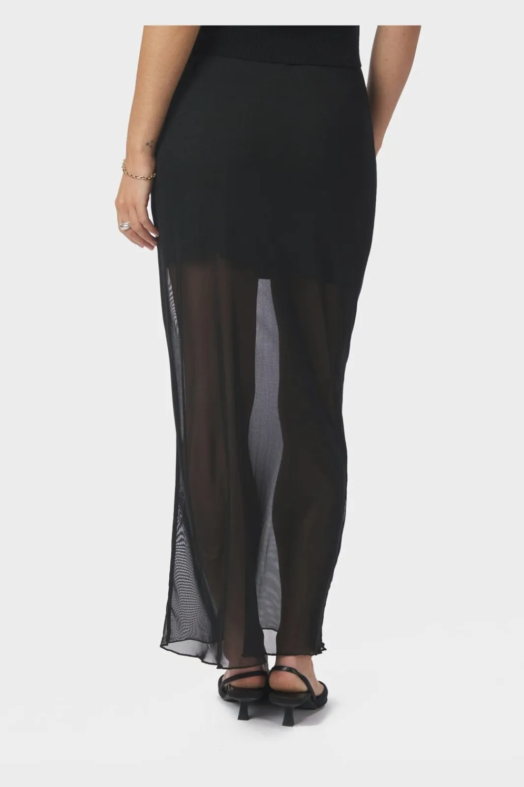 Online Neo Noir Marlise Mesh Skirt 166014 100