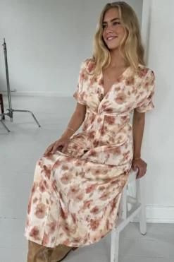 Sale Continue Marly Dress 14941 Burned Flowerprint