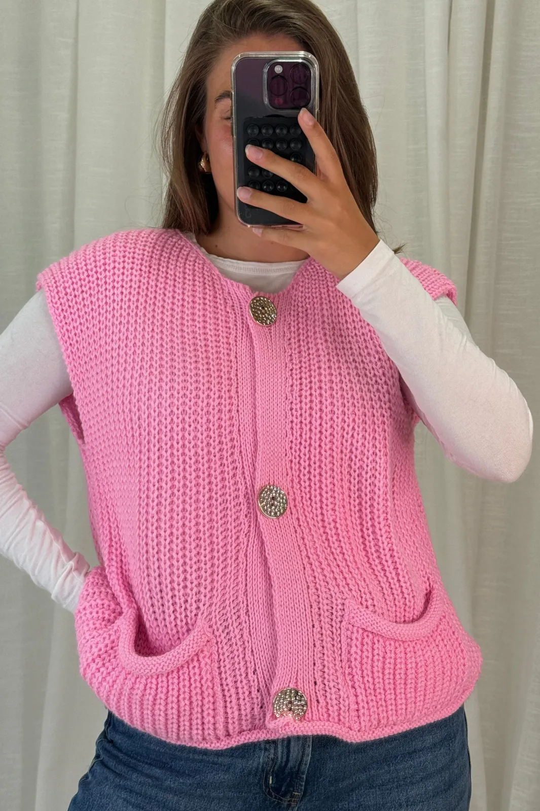 New A-bee Marya Vest Pink