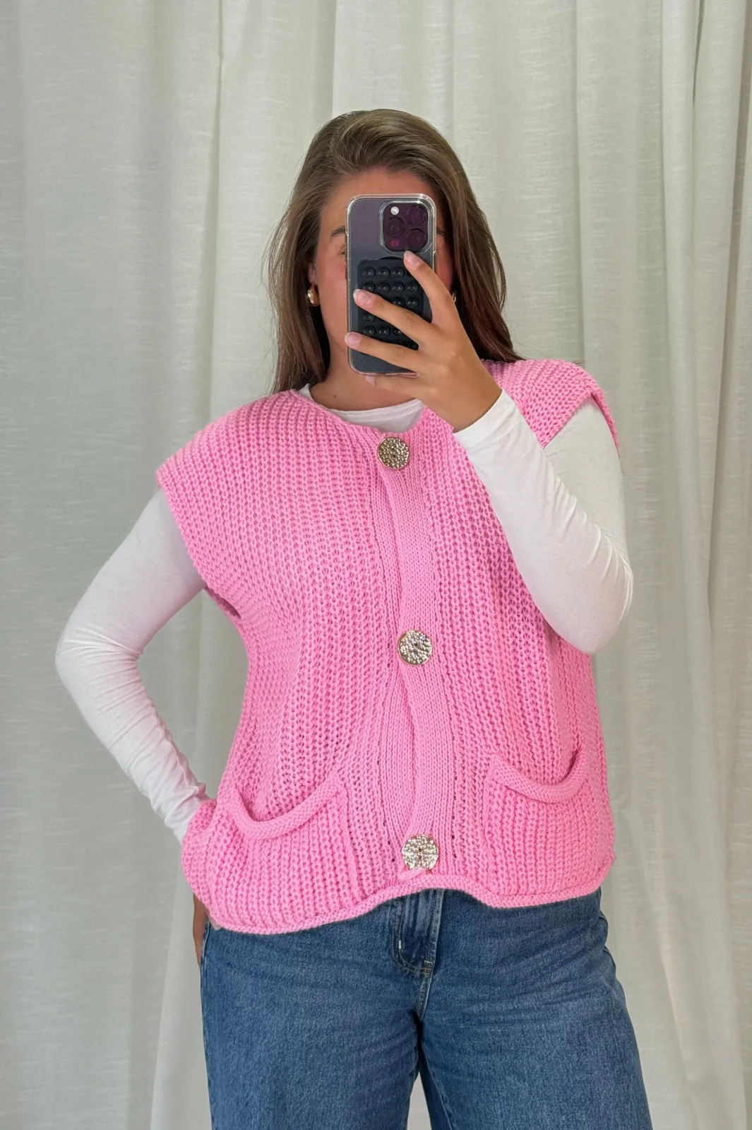 New A-bee Marya Vest Pink