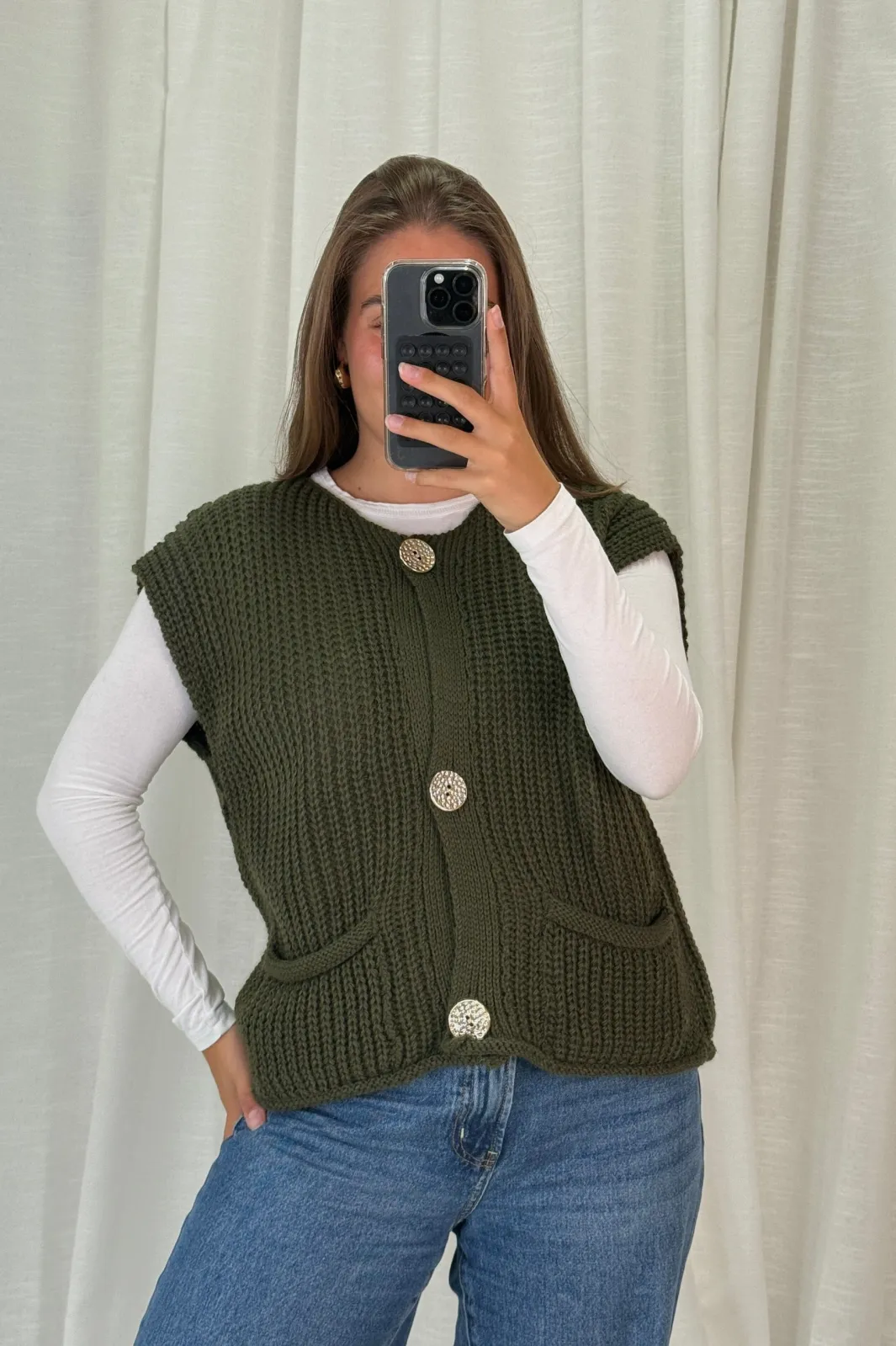 Online A-bee Marya Vest Khaki