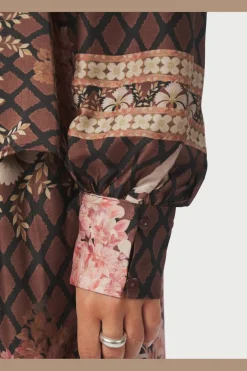 Online Neo Noir Massima Botanical Border Blouse 167029 100