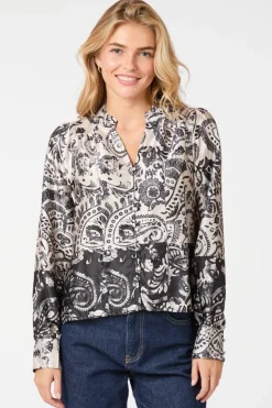 Neo Noir Massima Deco Paisley Blouse 164308 Creme