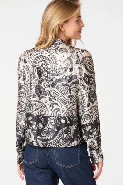 Neo Noir Massima Deco Paisley Blouse 164308 Creme