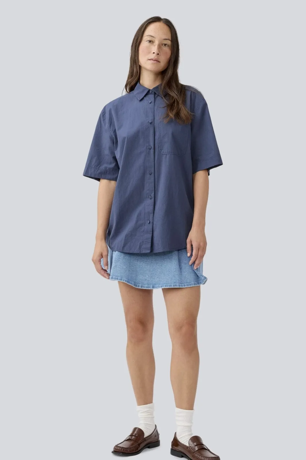 Best Modström Maudemd Ss Shirt 3354 Ombre Blue