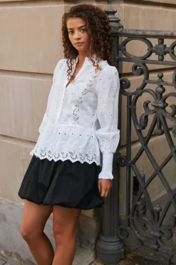 Sale Neo Noir Maviana Emb Blouse White