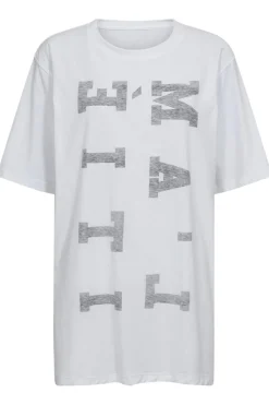 New Haute L'Amitié Maxi Reverse Logo Tee HL10231 White/Black Print
