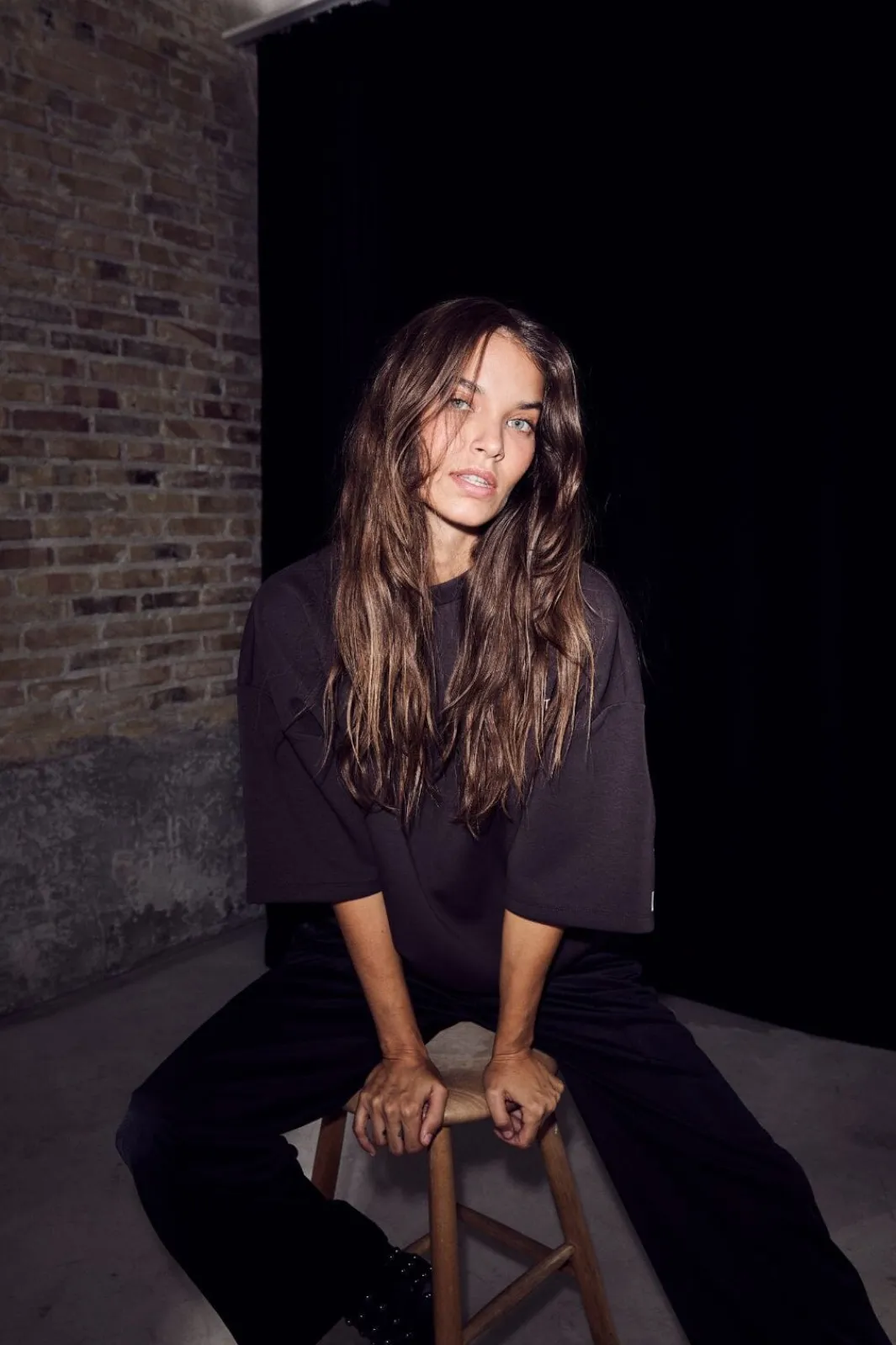 Sale Haute L'Amitié Maxi Split Ss Logo Sweat HL10461 Antracit