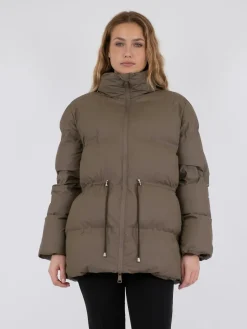 Hot Neo Noir Mayra C Puffer Jacket Dark Taupe