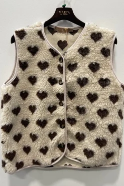 New Marta Du Chateau Mdcdahlia Vest 25710 Cream/Moro