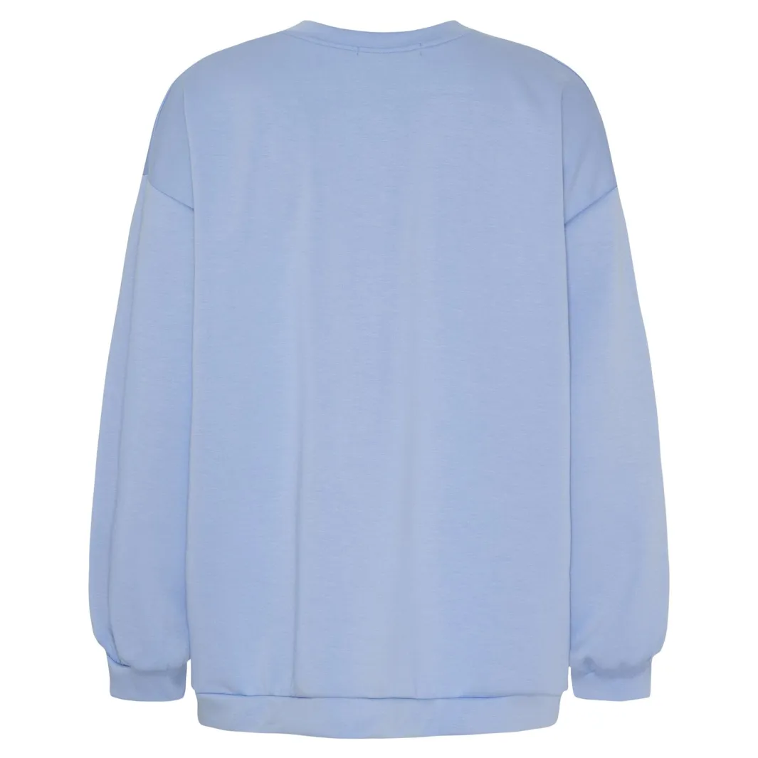 Clearance Marta Du Chateau Mdchibiscus Sweatshirt 22659 Sky Blue