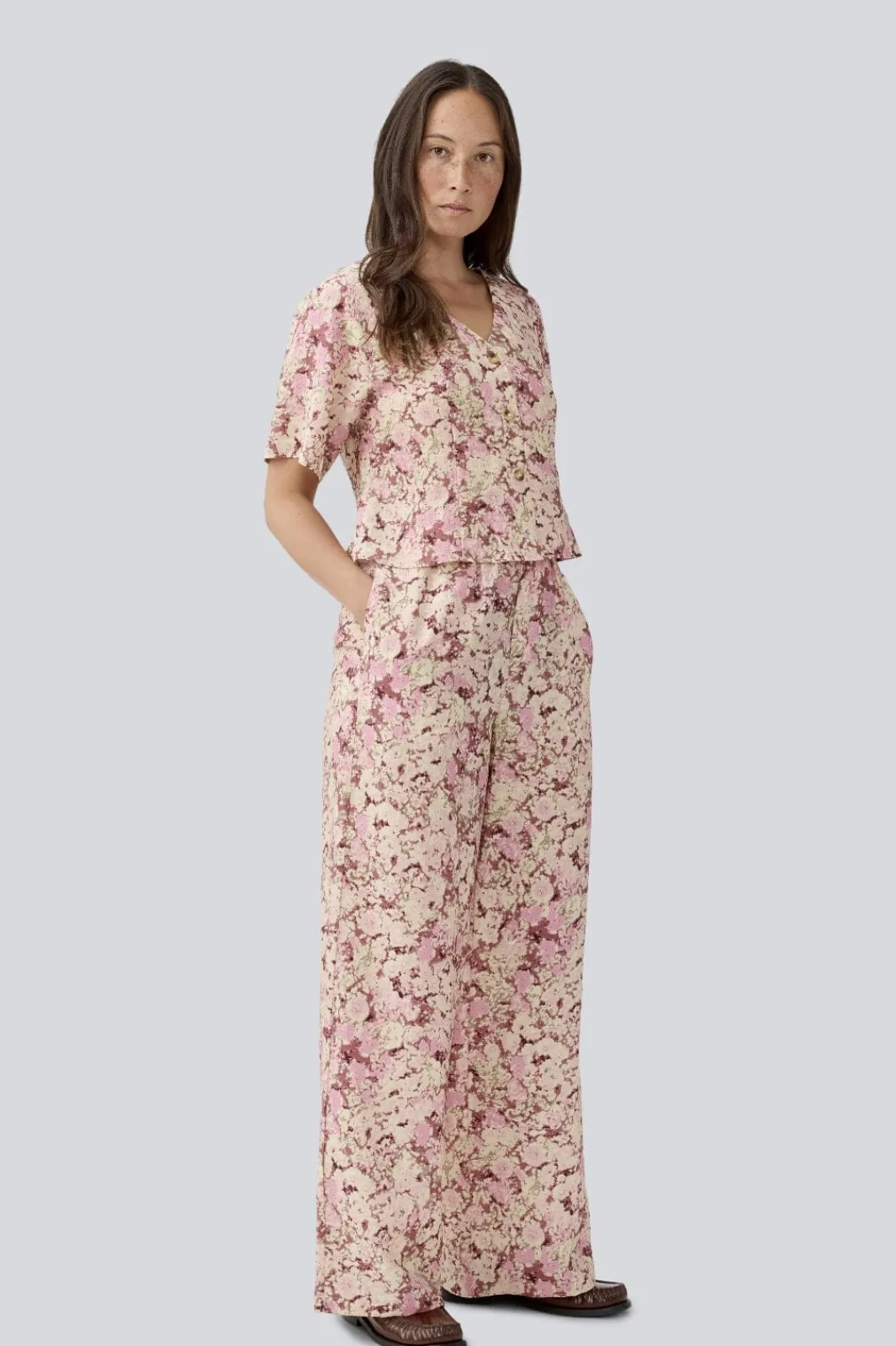 Sale Modström Meliamd Print Top 11507 Pink Blossom