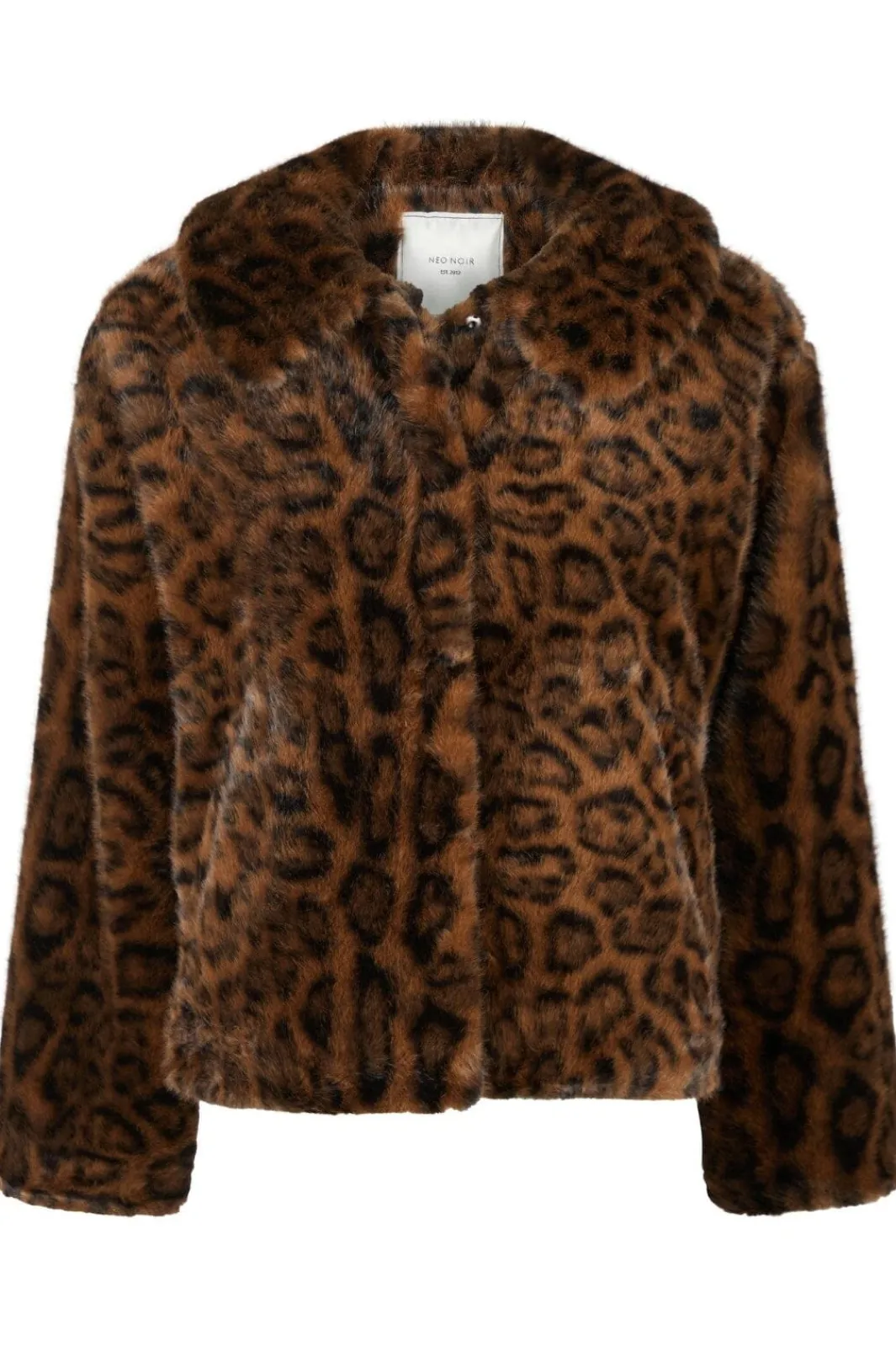 Hot Neo Noir Melodie Leo Faux Fur Jacket Dark Brown