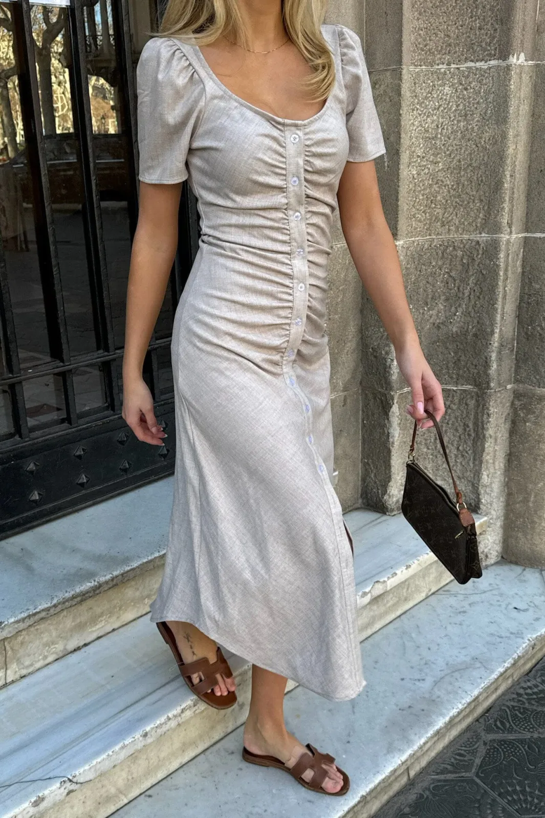 Outlet BYIC Merleic Long Dress beige Beige