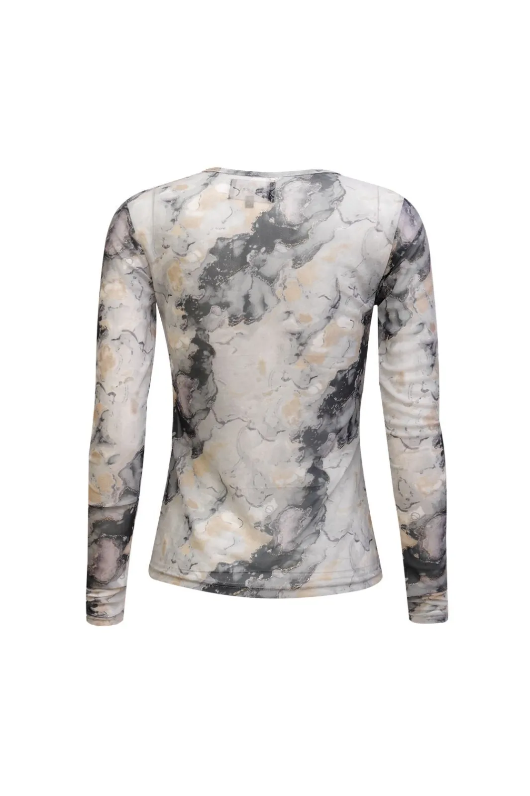 Outlet Liberte Mesh Ls Tshirt 22065 Black Grey Marble