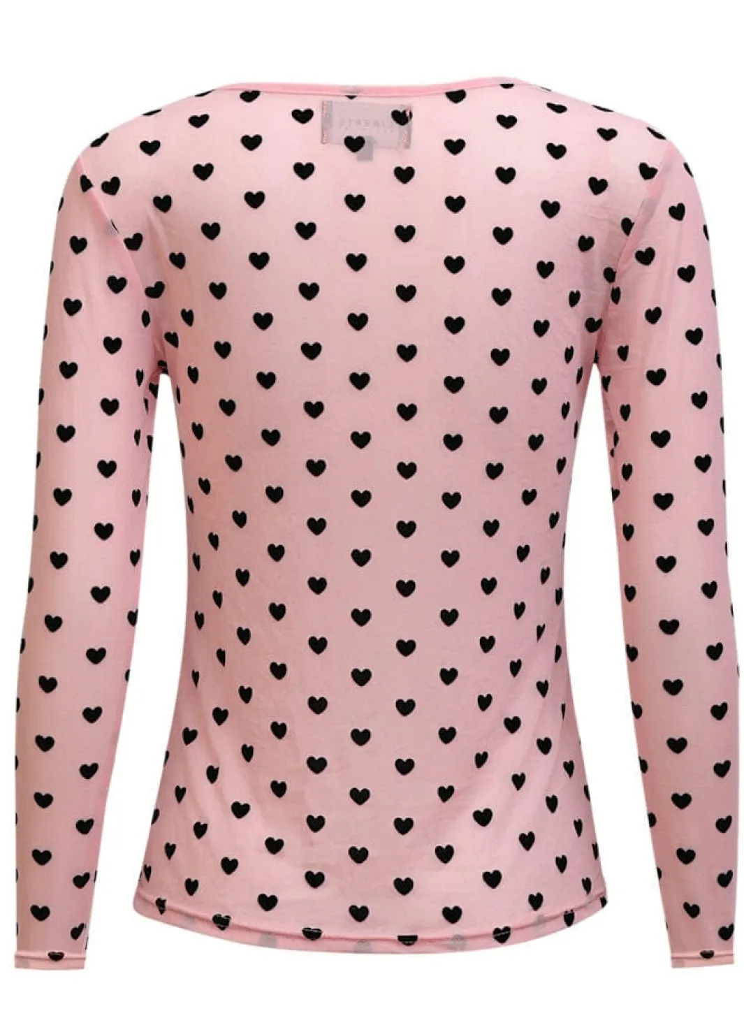 Discount Liberte Mesh Ls Tshirt 22065 Rose Black Flock Heart