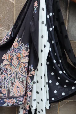 Liberte Mesh Ls Tshirt 22065 White Black Big Dot