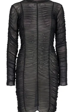 Clearance Liberte Mesh LS Wrinkel Dress Black