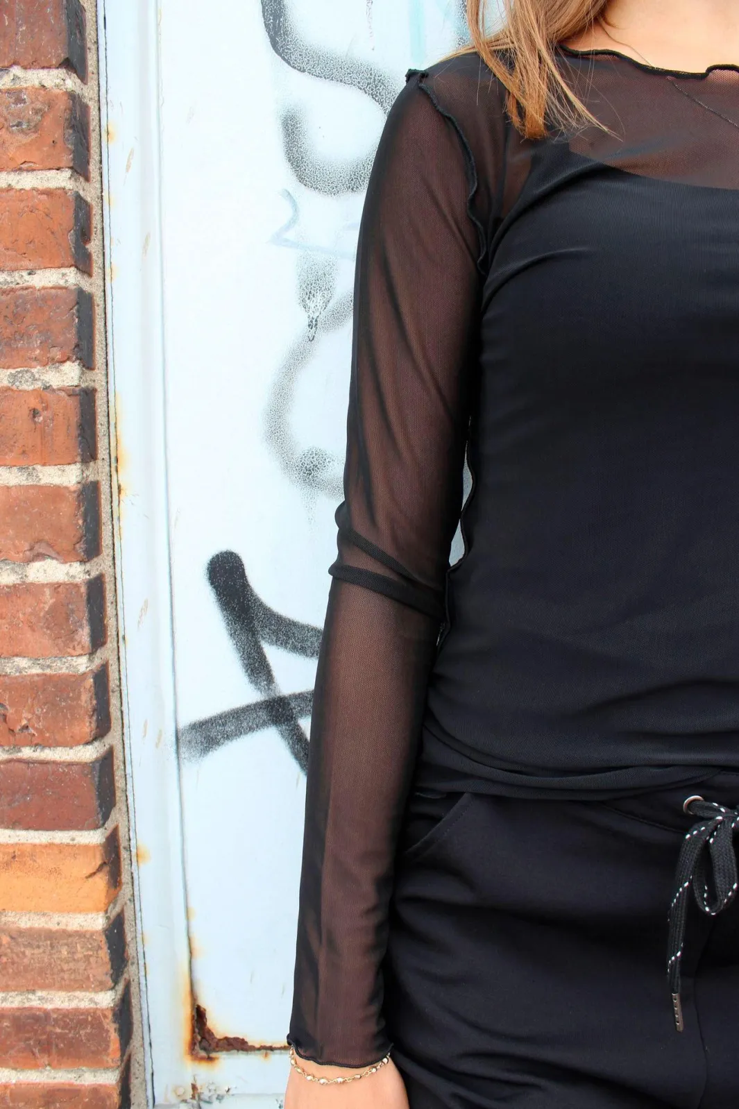 Liberte Mesh Top Black