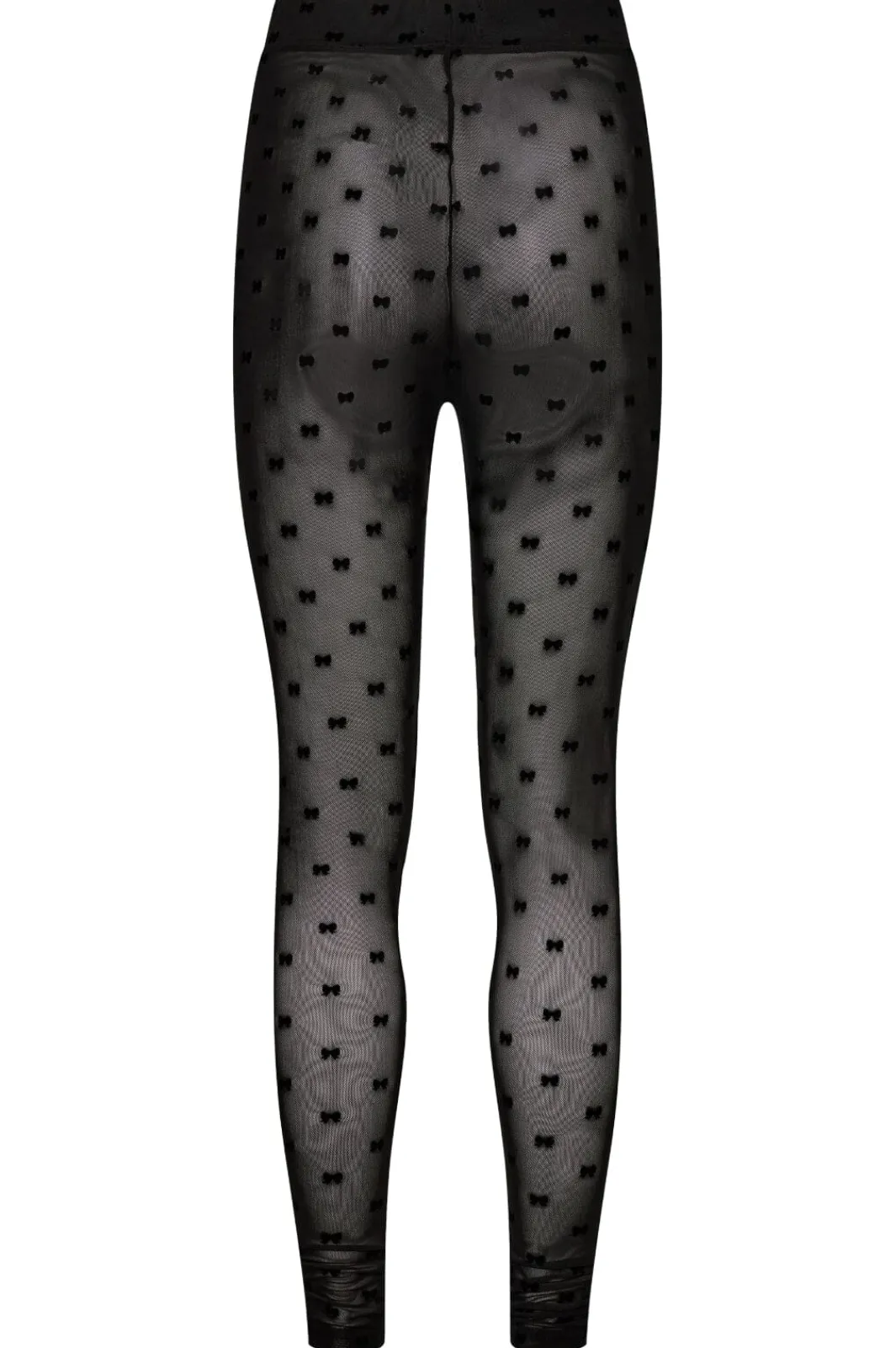 Clearance Liberte Mesh-Legging Black Flock Bow