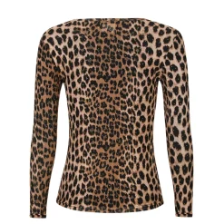 Clearance Liberte Mesh-Ls-Sparkle-Tshirt 22134 Lux Leo Diamond Dot