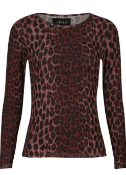 Online Liberte Mesh-Ls-Tshirt 22065 Bordeaux Lux Leo
