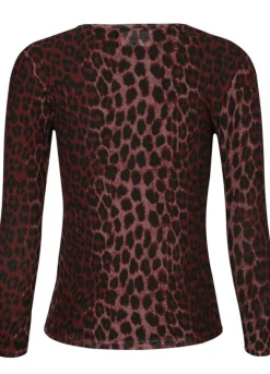 Online Liberte Mesh-Ls-Tshirt 22065 Bordeaux Lux Leo