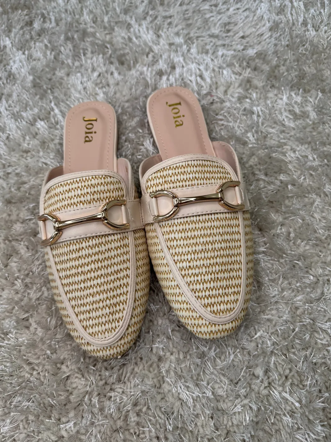 Clearance Bloom Mimosa Mules Beige