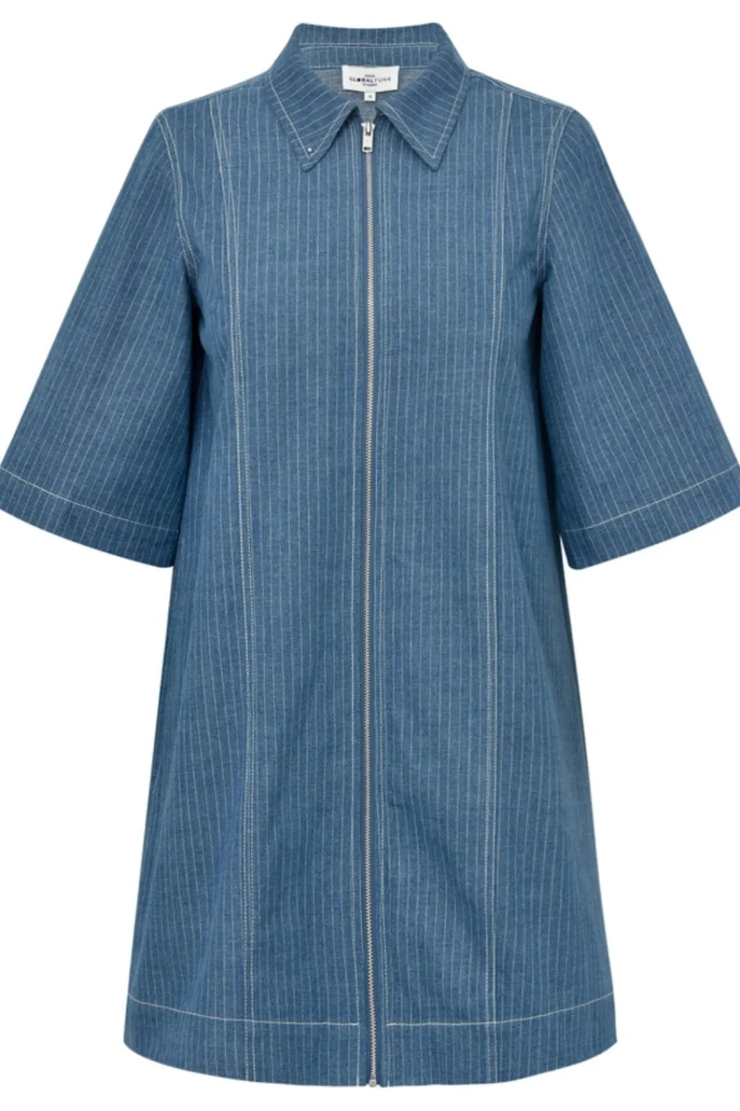 Discount Global Funk Mira Zip-G P62 Blue Pinstripe