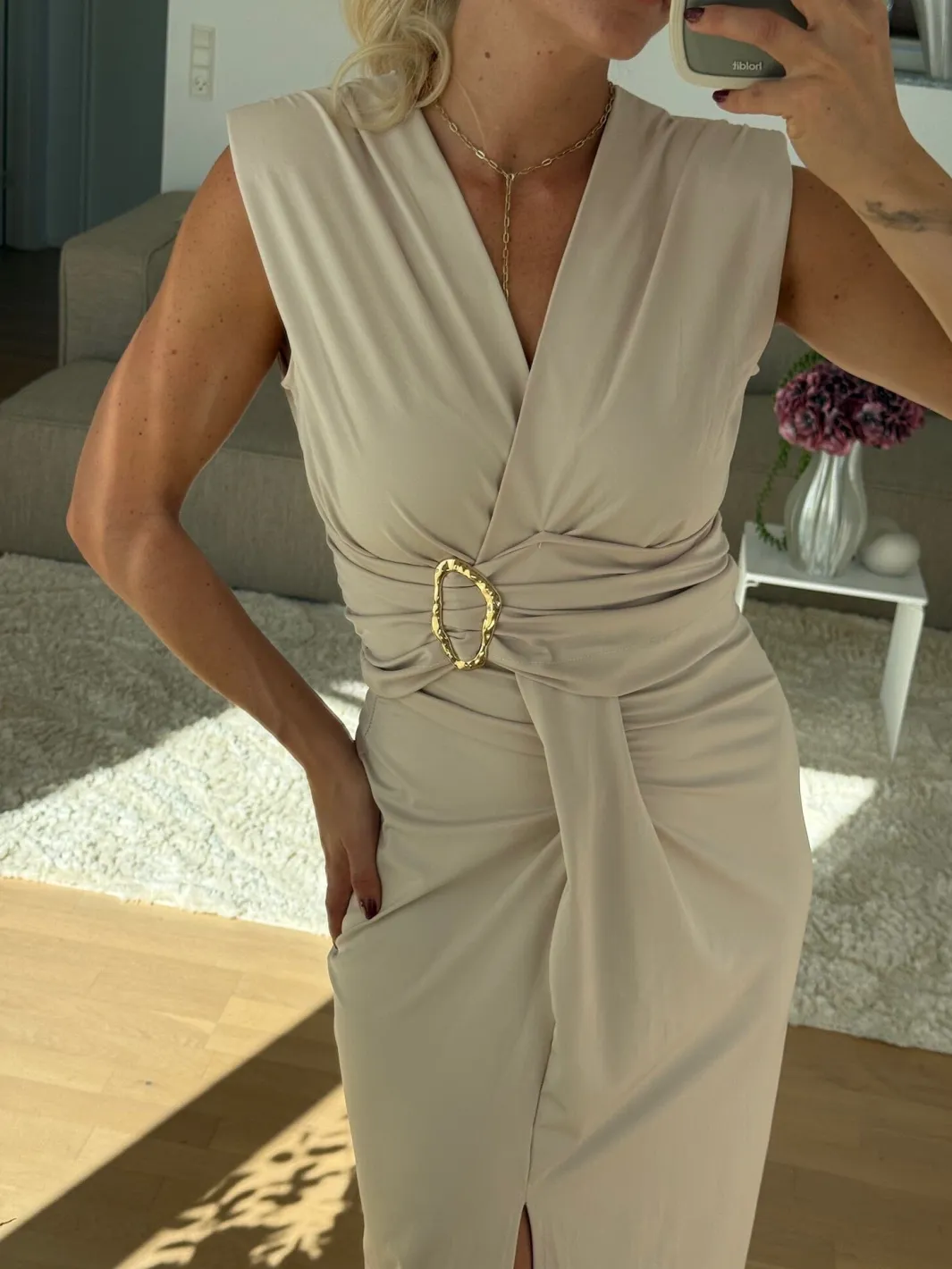 Outlet A-bee Mirella Dress Beige