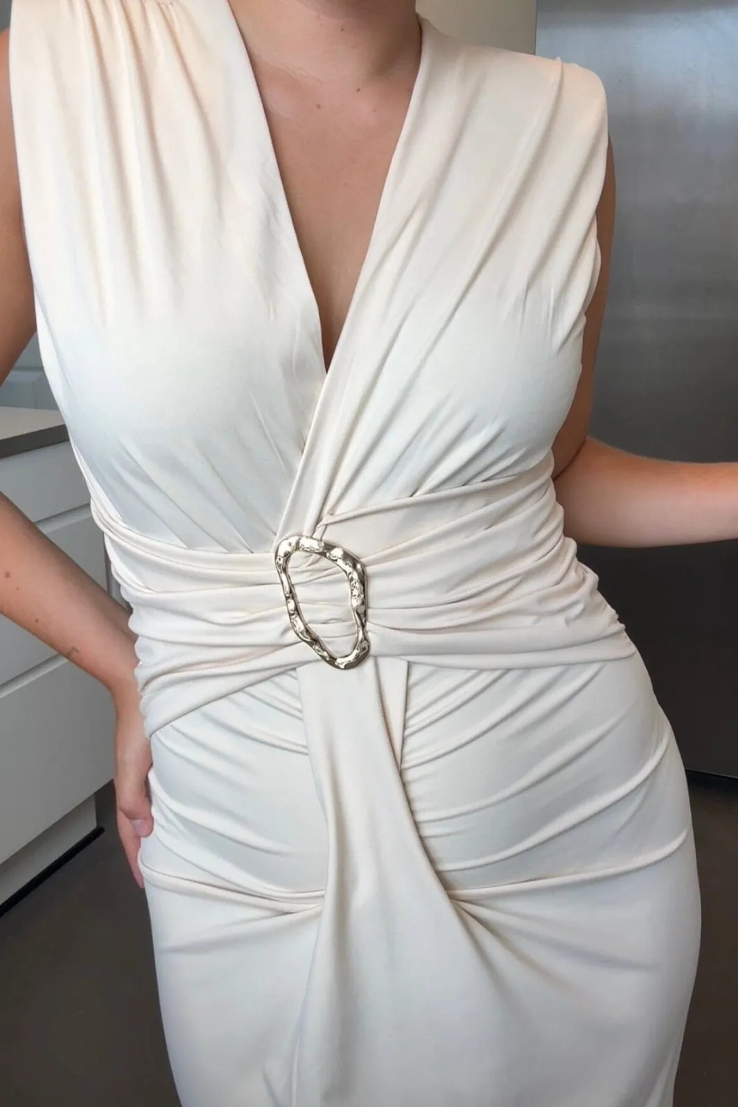 Outlet A-bee Mirella Dress Beige