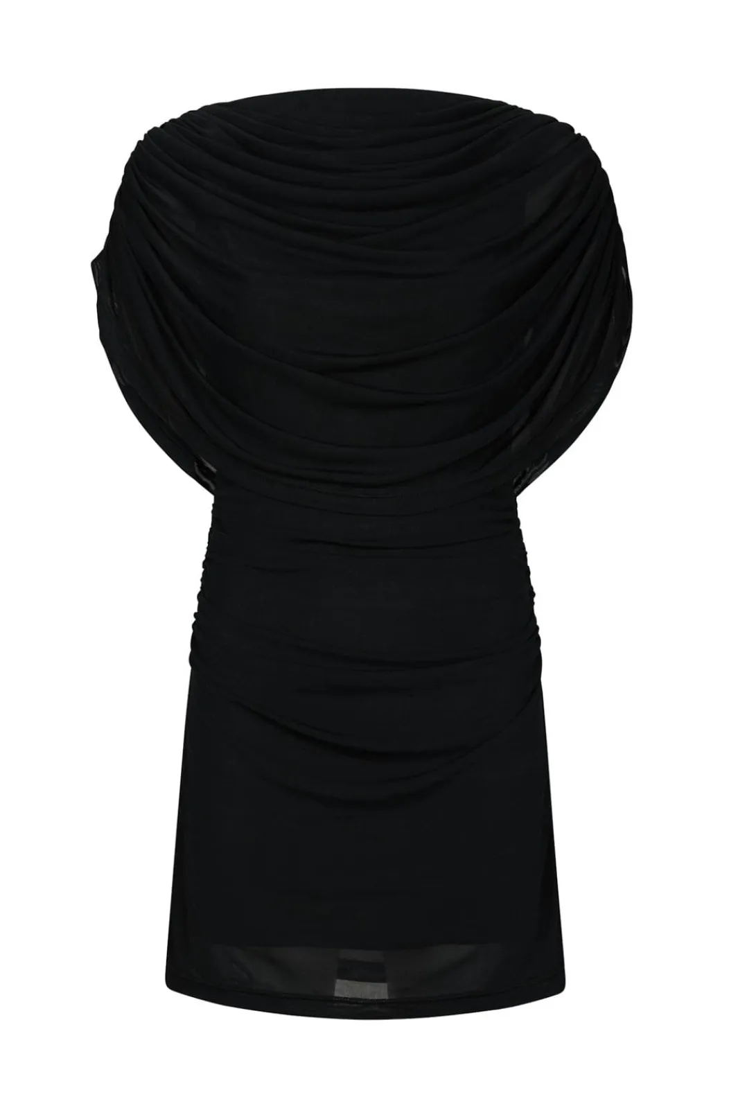Online Neo Noir Mottuna Drapy Mesh Dress 167475 100