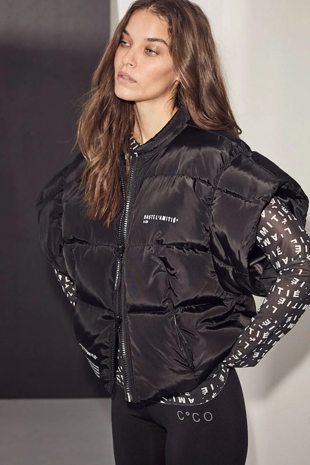 Clearance Haute L'Amitié Mount Puffer Vest HL10159 Black