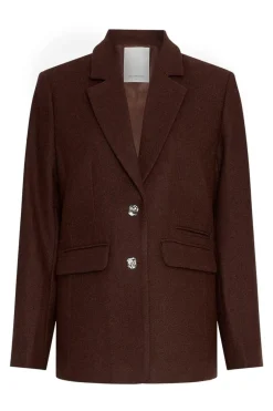 Moss Copenhagen Mschelliot Loose Blazer 19426 Hot Fudge
