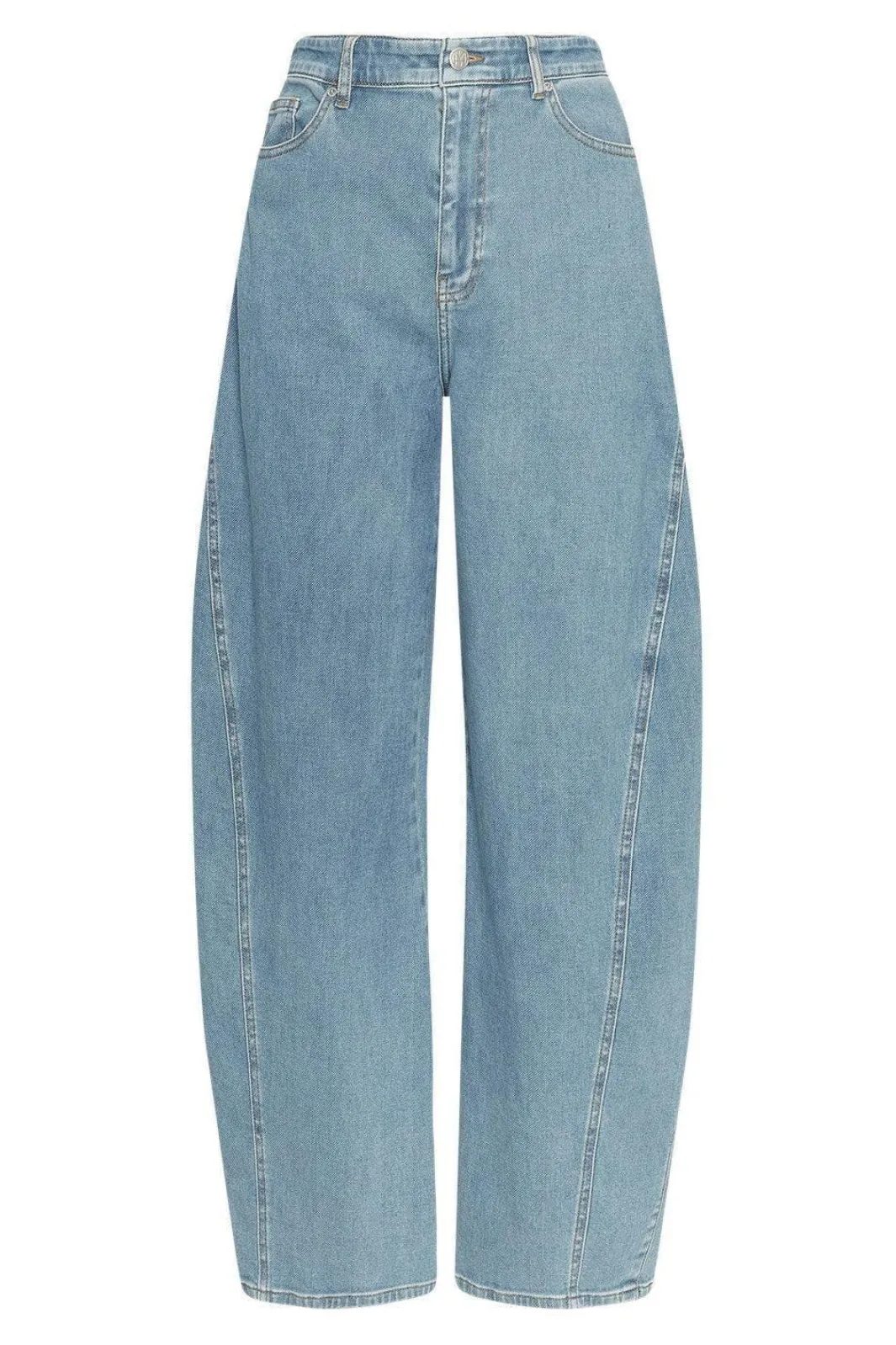 Clearance Moss Copenhagen Mschkobane Tua Barrel Jeans 19765 Light Blue Wash