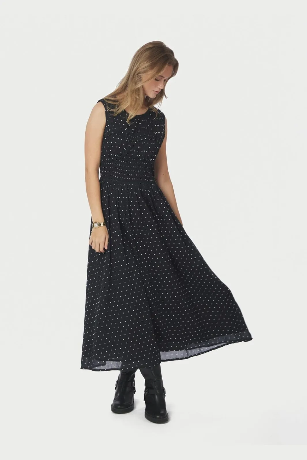 Online Neo Noir Myrna Dot Dress 166384 100